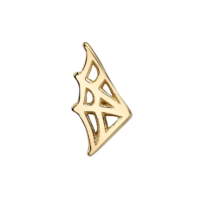 Earrings Body Vision BVLA Spidey Sense Threaded End in Gold