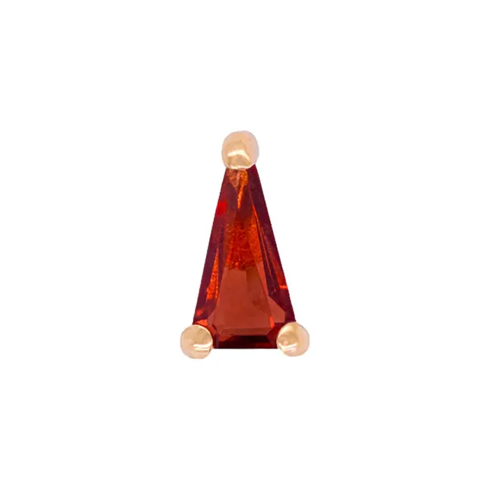 Earrings Buddha Jewelry Organics threadless Seek End in Gold with Garnet