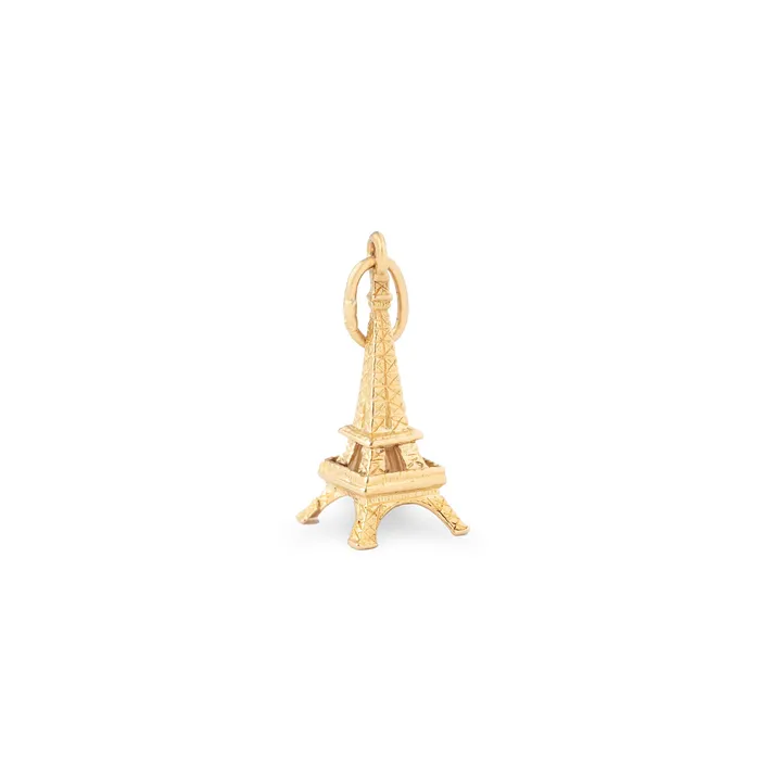 Earrings Eiffle Tower 14K Gold Charm Vintage