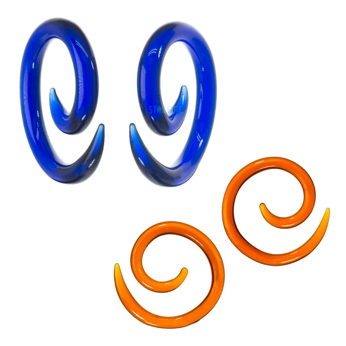 Earrings Glasswear Studios Glass Spirals