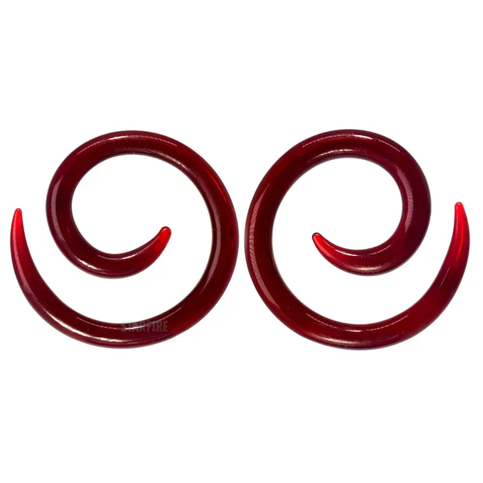 Earrings Glasswear Studios Glass Spirals