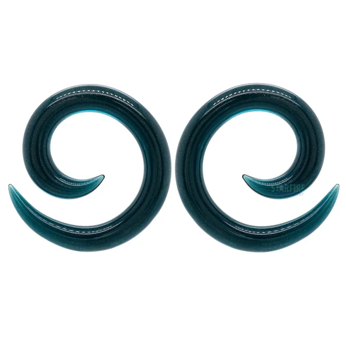Earrings Glasswear Studios Glass Spirals