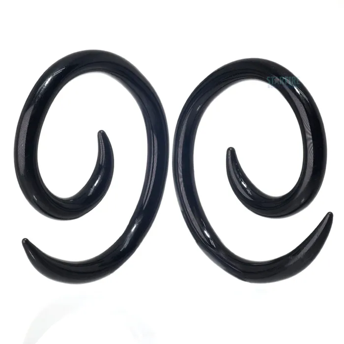 Earrings Glasswear Studios Glass Spirals