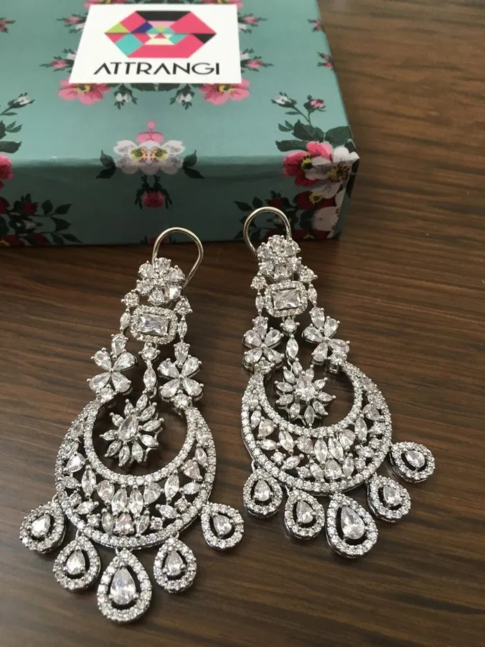 Earrings Iconic Diamond Chandbali attrangi1