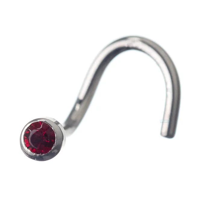 Earrings Industrial Strength IS Demi BezelSet Crystal Nostril Screw