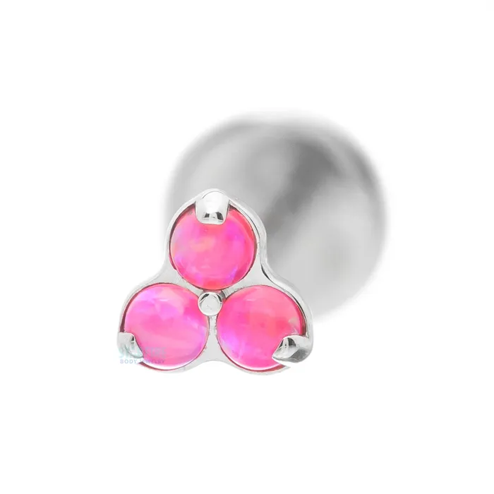 Earrings Industrial Strength IS Opals in Trinity Menage a Trois on Flatback