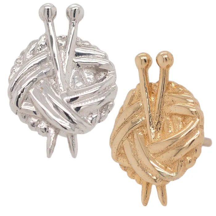 Earrings Junipurr Jewelry threadless Knitter End in Gold