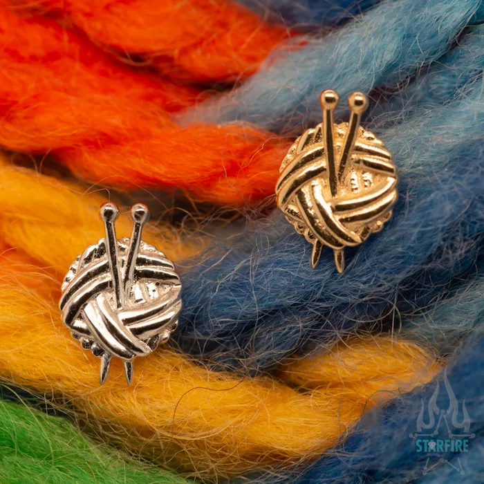 Earrings Junipurr Jewelry threadless Knitter End in Gold