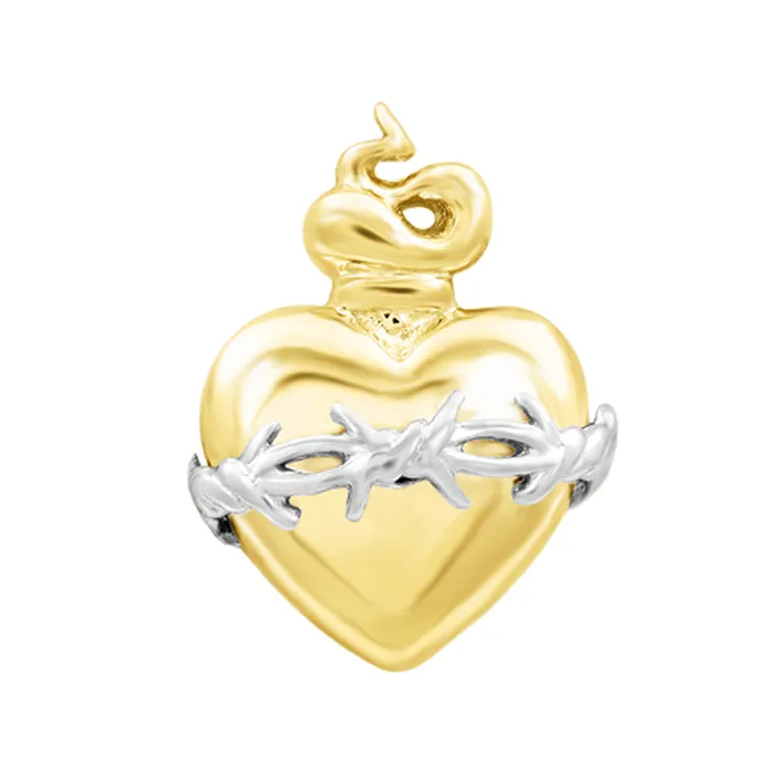 Earrings Junipurr Jewelry threadless Sacred Heart End in Gold