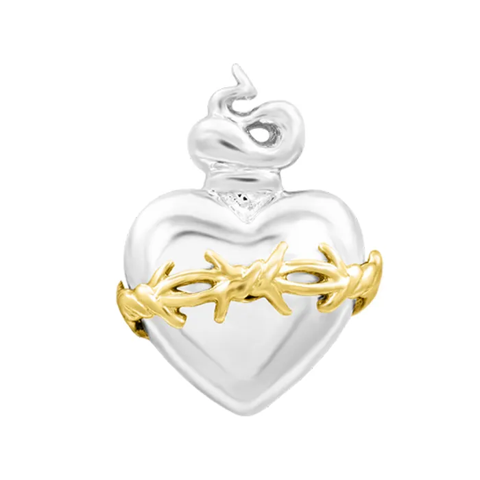 Earrings Junipurr Jewelry threadless Sacred Heart End in Gold