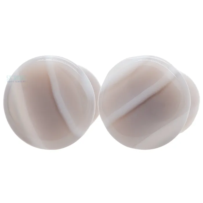Earrings Mayan Style Stone Plugs Montana Agate Oracle Body Jewelry