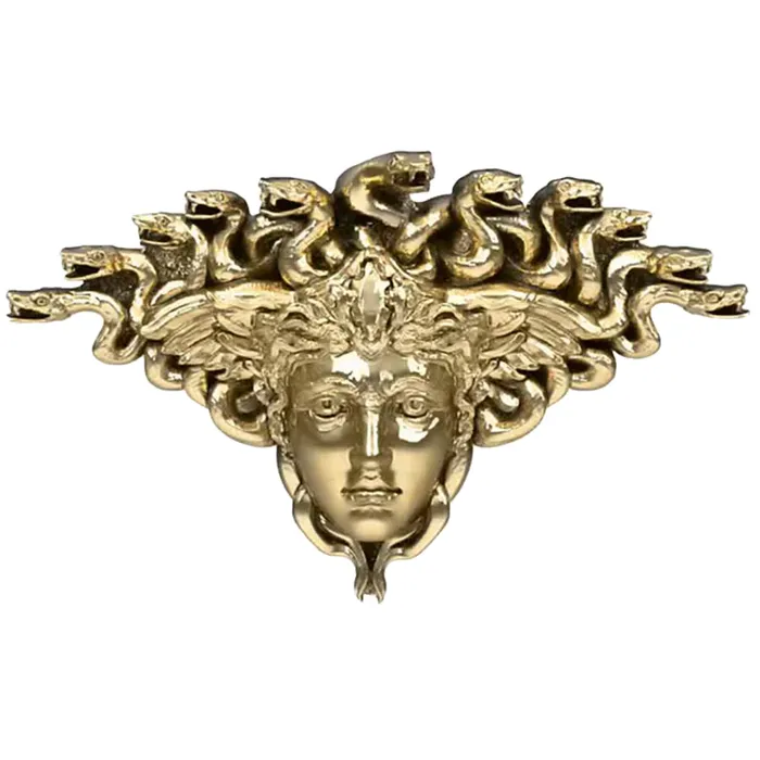 Earrings Medusa Classic Threaded End in Gold Anatometal