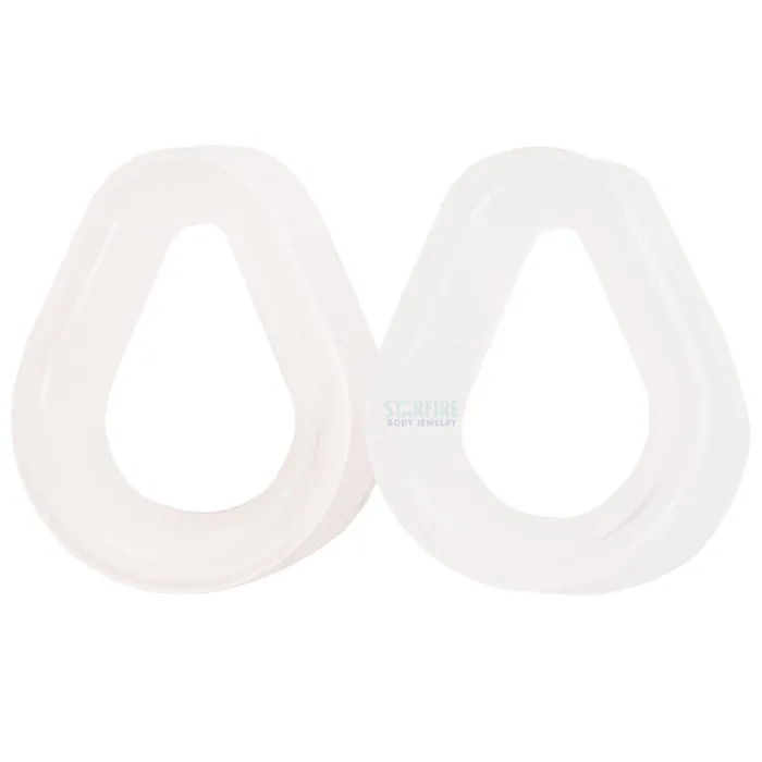 Earrings Silicone Hydra teardrop Eyelets Clear Kaos Softwear