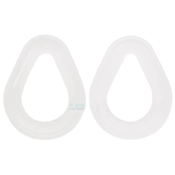 Earrings Silicone Hydra teardrop Eyelets Clear Kaos Softwear