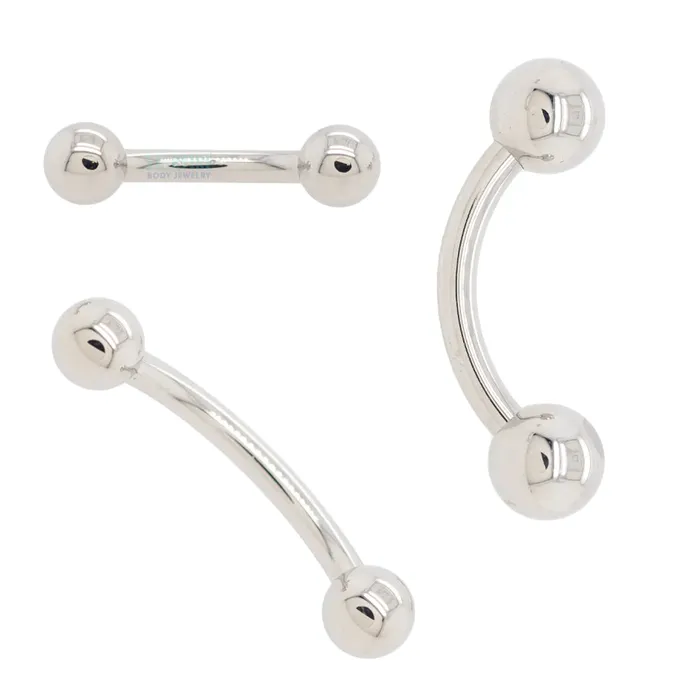 Earrings Stainless Steel Curved Barbell 16 ga Anatometal