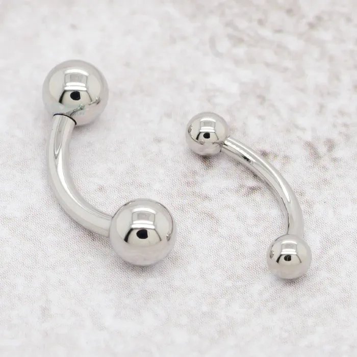 Earrings Stainless Steel Curved Barbell 16 ga Anatometal