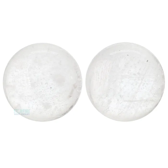 Earrings Stone Plugs Crystal Quartz Diablo Organics