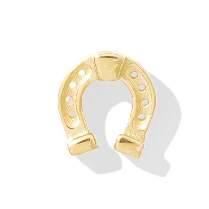 Earrings Tawapa threadless Horseshoe Pin in Gold
