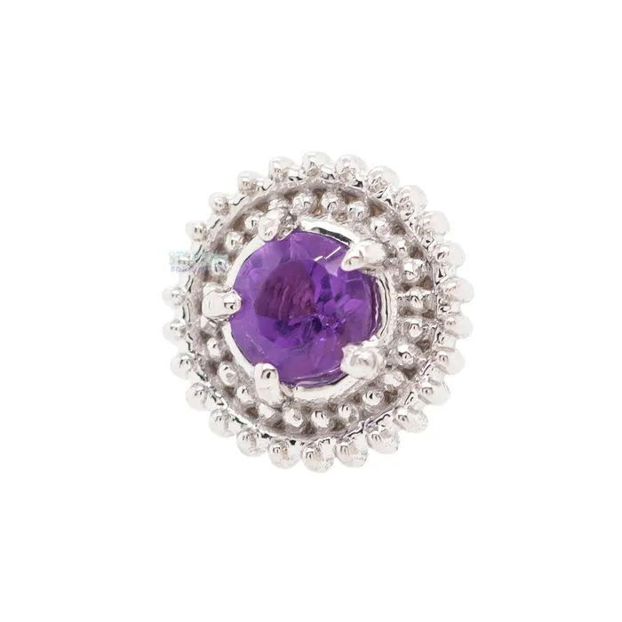 Earrings Tawapa threadless Hypnotize Pin in Gold with Gemstone