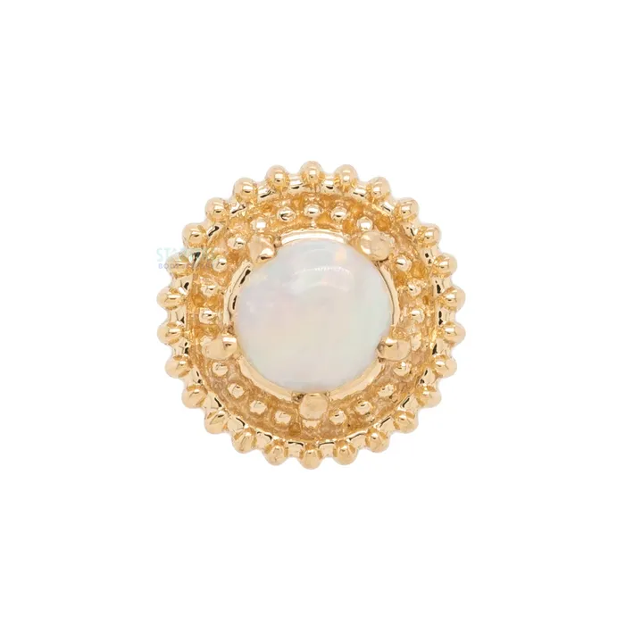 Earrings Tawapa threadless Hypnotize Pin in Gold with Gemstone