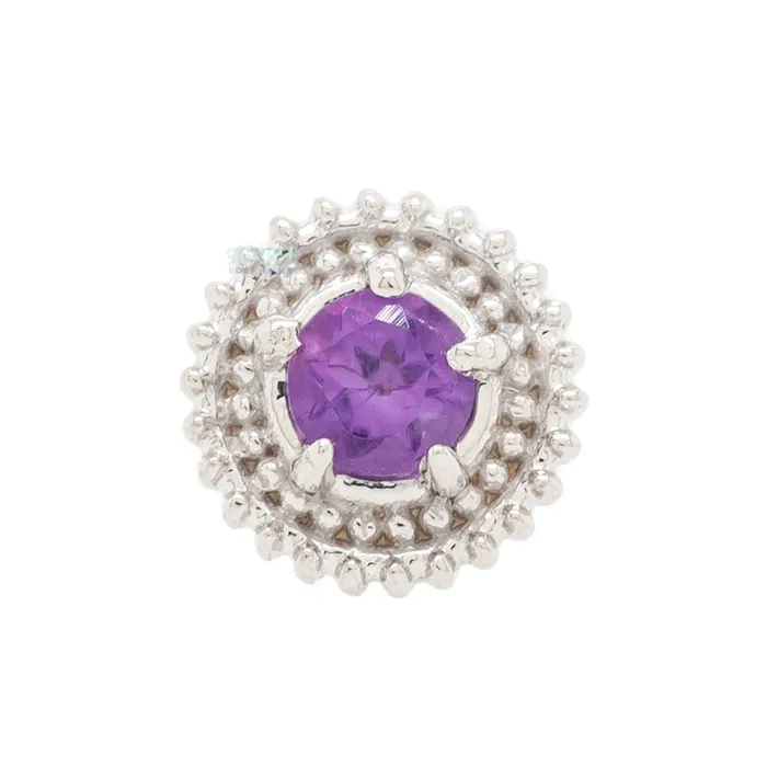 Earrings Tawapa threadless Hypnotize Pin in Gold with Gemstone
