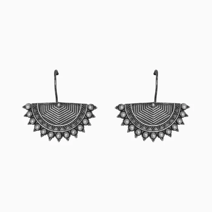 Earrings Teejh Teejh Aiyra Silver Oxidised Earrings Earrings Teejh Teejh Aiyra Silver Oxidised Earrings