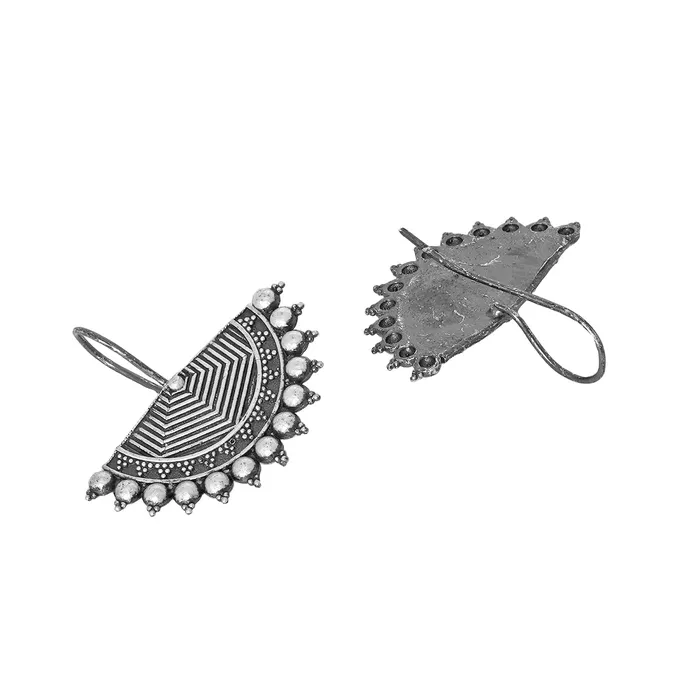 Earrings Teejh Teejh Aiyra Silver Oxidised Earrings Earrings Teejh Teejh Aiyra Silver Oxidised Earrings