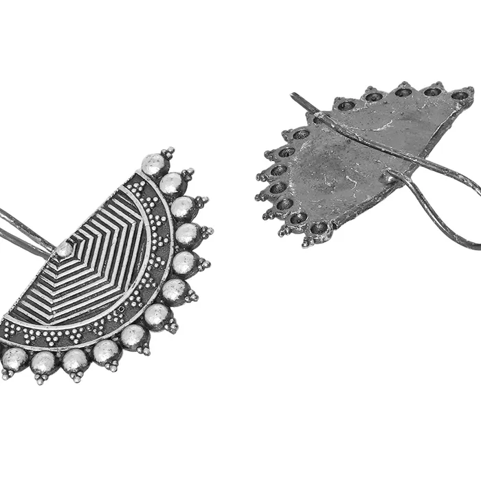 Earrings Teejh Teejh Aiyra Silver Oxidised Earrings Earrings Teejh Teejh Aiyra Silver Oxidised Earrings