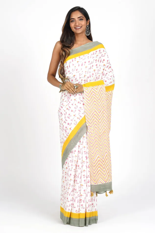 Earrings Teejh Teejh Ganga Mulmul Cotton Saree
