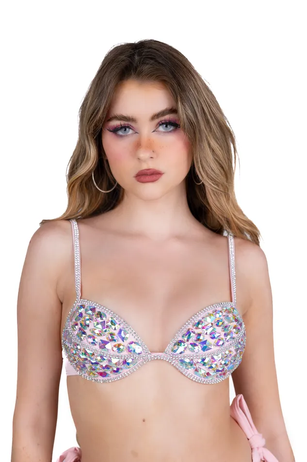 Earrings THE LUMI SHOP Baby Pink Escape Rhinestone Set