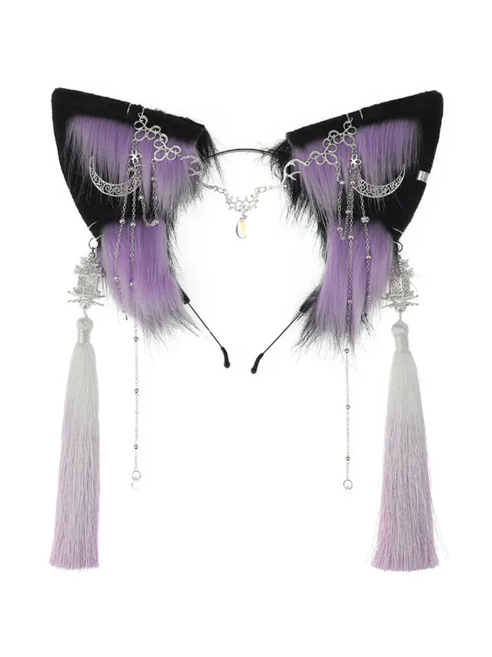 Earrings THE LUMI SHOP Lilac Kitten Fuzzy Headband