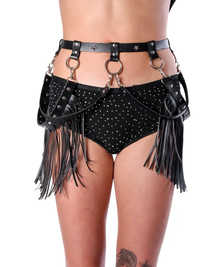 Earrings THE LUMI SHOP Midnight Rider Vegan Leather Harness