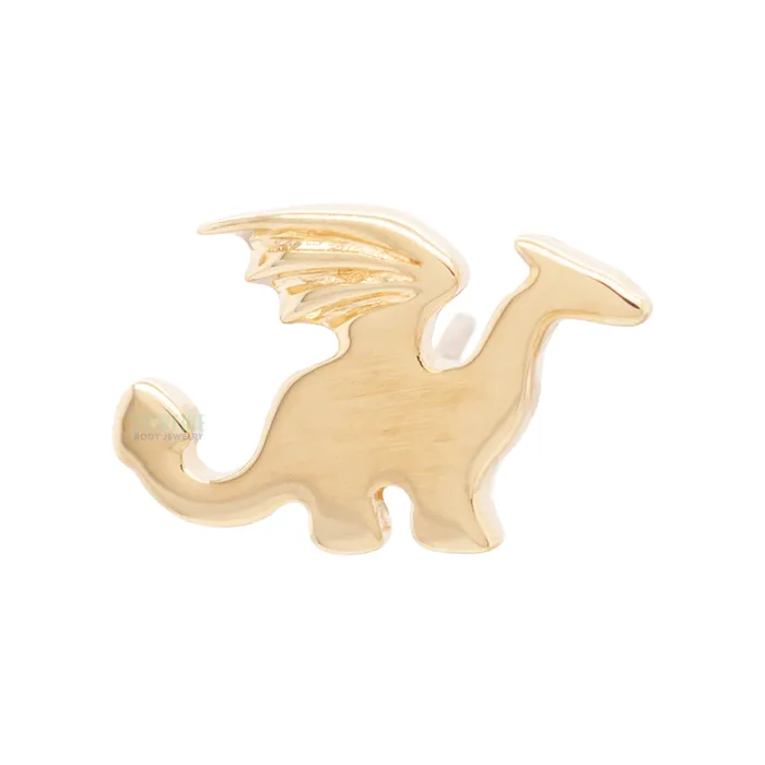 Earrings threadless Dragon End in Gold Junipurr Jewelry