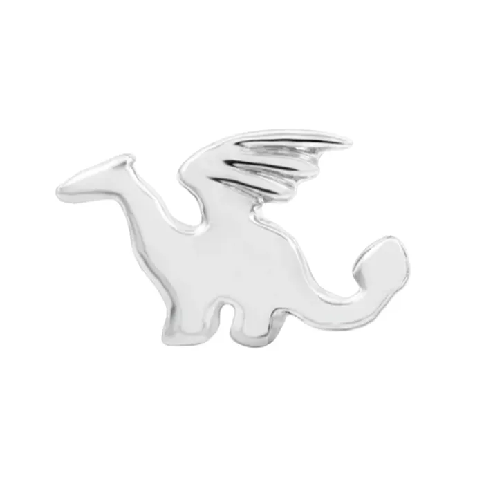 Earrings threadless Dragon End in Gold Junipurr Jewelry