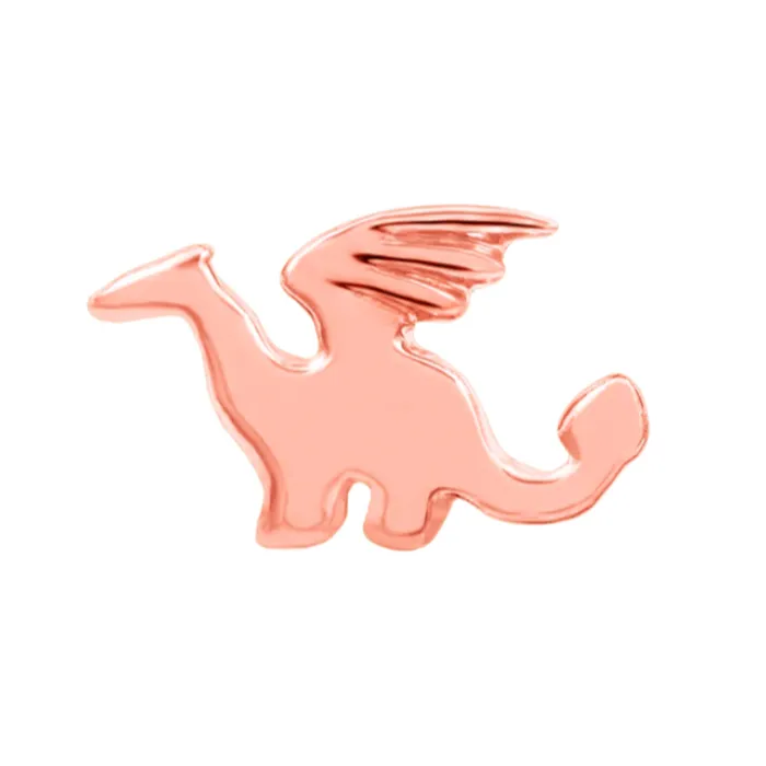 Earrings threadless Dragon End in Gold Junipurr Jewelry
