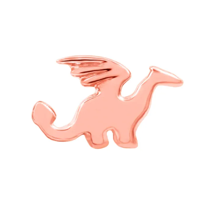 Earrings threadless Dragon End in Gold Junipurr Jewelry