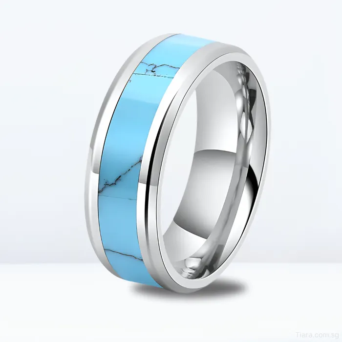 Earrings Turquoise Protection Tungsten Couple Rings