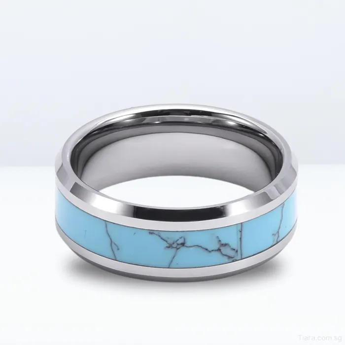 Earrings Turquoise Protection Tungsten Couple Rings