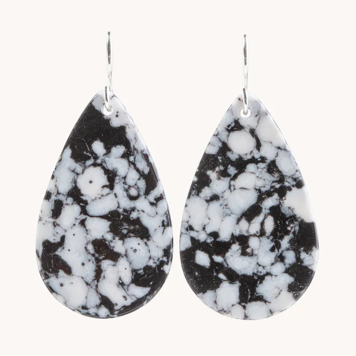 Earrings Turquoise Skies Radiante Upcycled White Buffalo Earrings