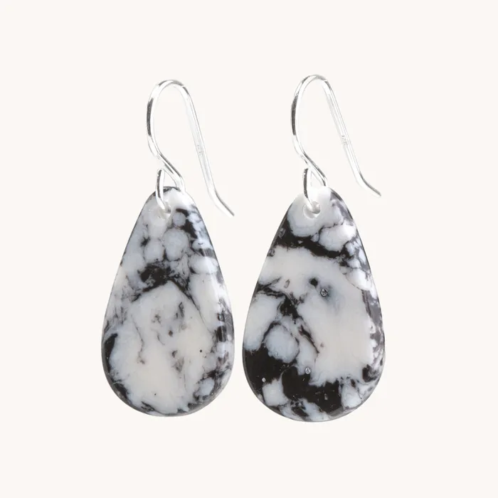 Earrings Turquoise Skies Radiante Upcycled White Buffalo Earrings