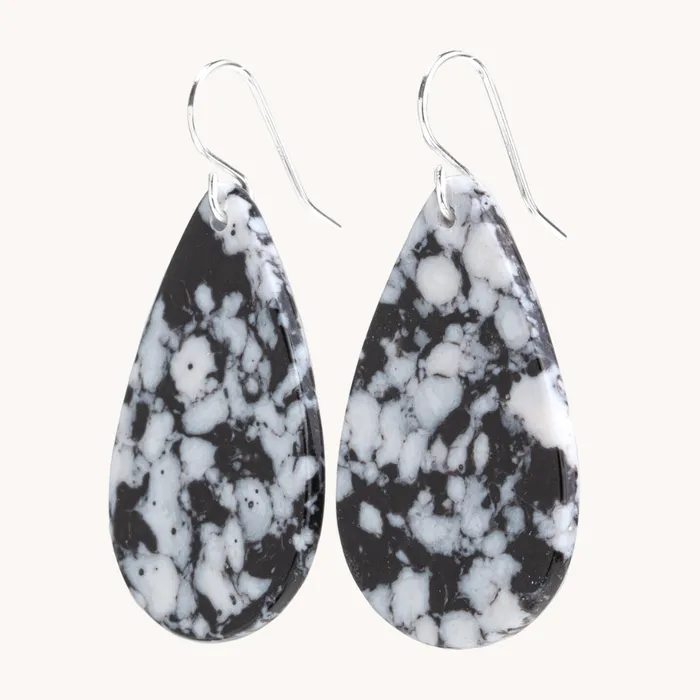Earrings Turquoise Skies Radiante Upcycled White Buffalo Earrings