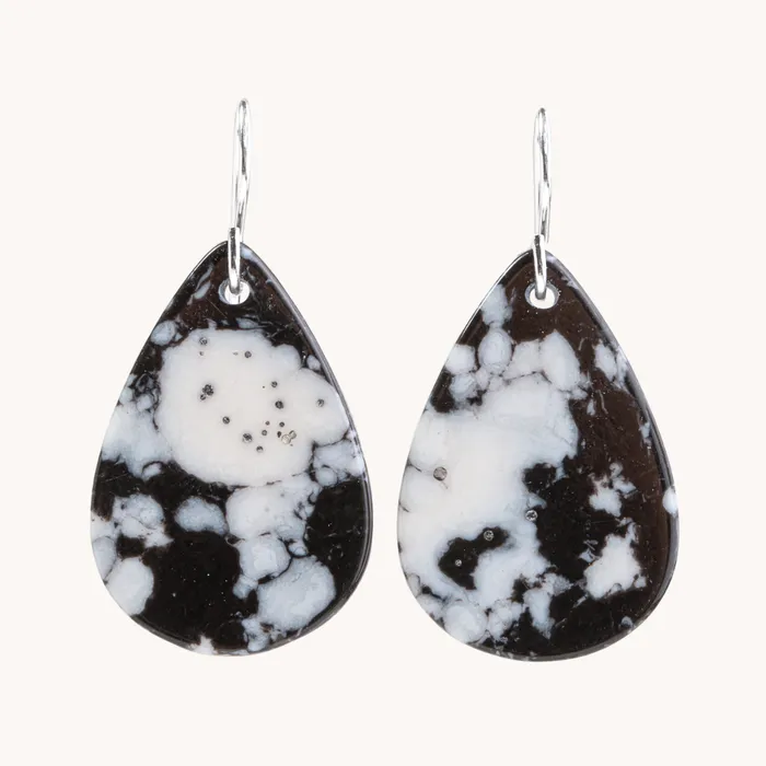 Earrings Turquoise Skies Radiante Upcycled White Buffalo Earrings