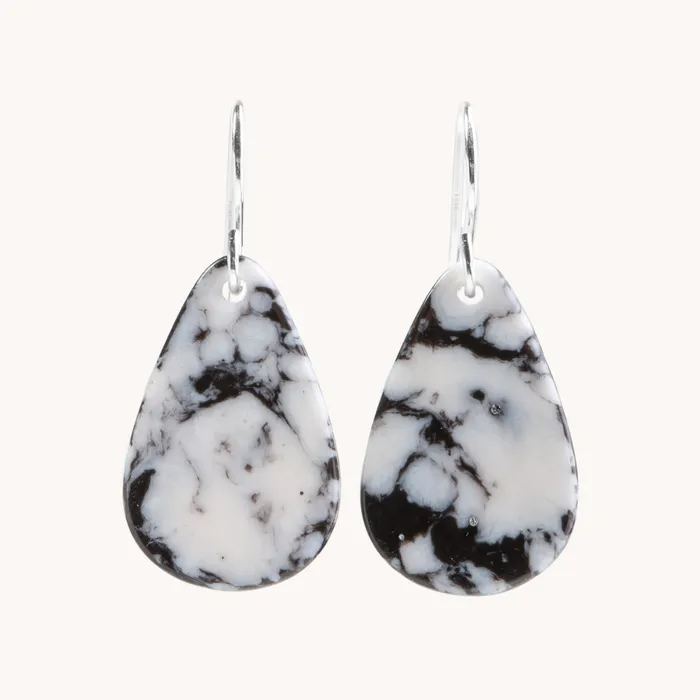 Earrings Turquoise Skies Radiante Upcycled White Buffalo Earrings