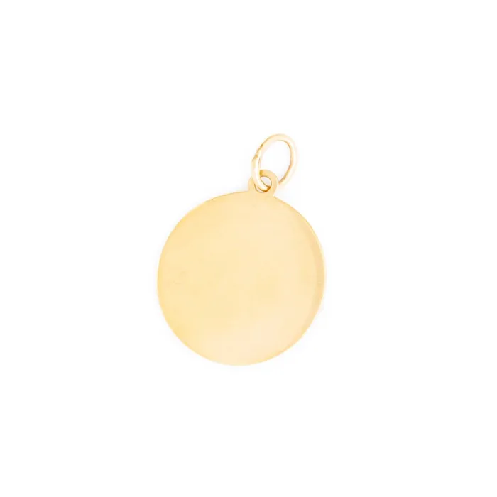 Earrings Vintage Scorpio 14k Gold Disc Zodiac Charm