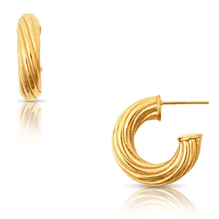 Ellie Vail Earrings Cruz Twisted Mini Hoop Earring