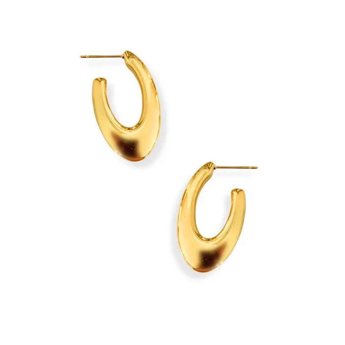 Elongated Oval Hoop Earring Ellie Vail Earrings