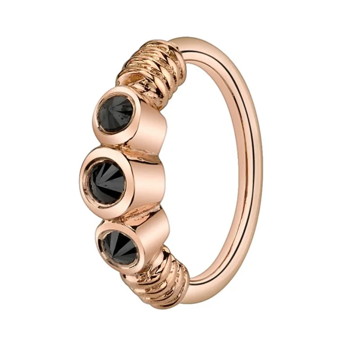 Faraway Seam Ring in Gold with Reverse Set Black Diamonds Body Vision BVLA Rings Faraway Seam Ring in Gold with Reverse Set Black Diamonds Body Vision BVLA Rings