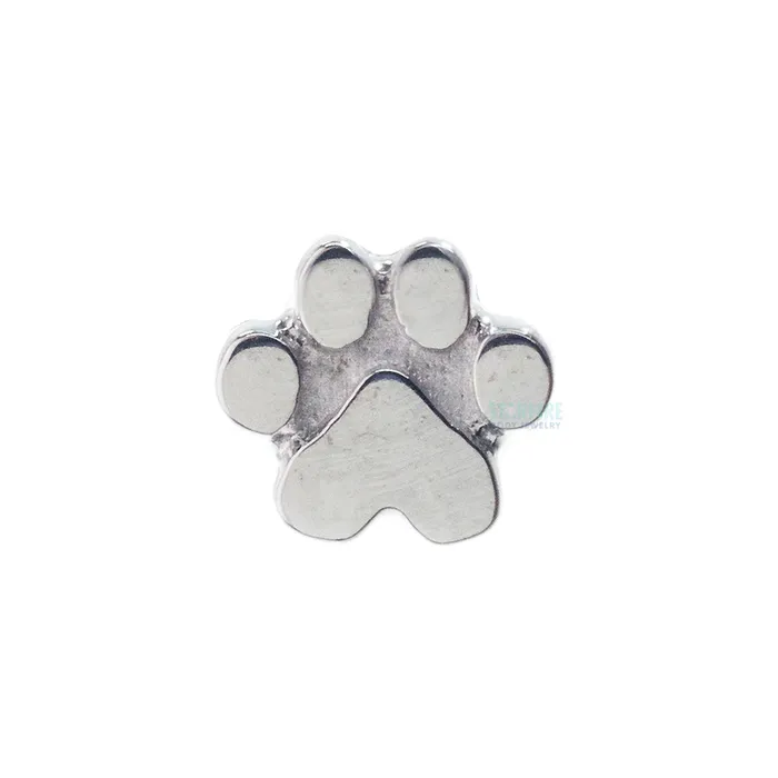 Flat Dog Paw Threaded End in Gold Body Vision BVLA Earrings