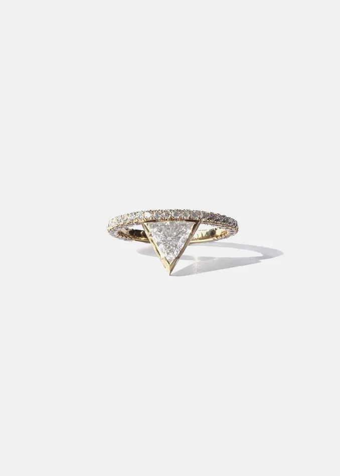 Floating Trillion Diamond Ring KATKIMfinejewelry Rings