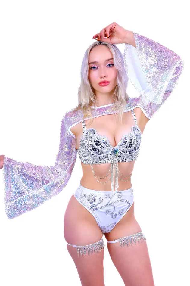 FULL OUTFIT Iridescent Silver Mermaid 5 pcs THE LUMI SHOP Necklaces